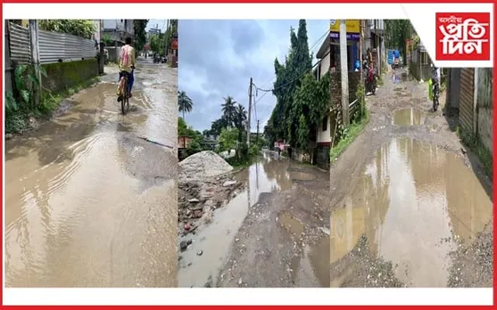 চৰম দুৰৱস্থাত কবি নীলমণি ফুকনৰ স্মৃতি বিজড়িত দেৰগাঁৱৰ এটা পথ