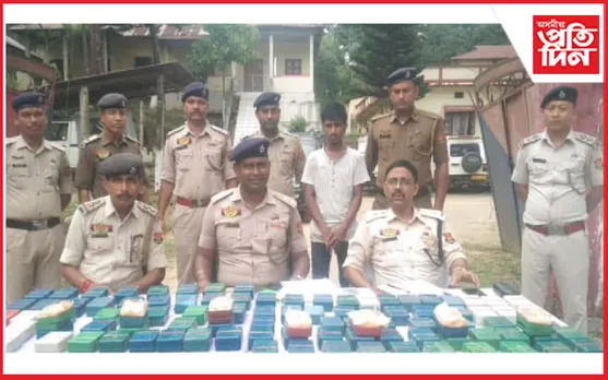ত্ৰিপুৰাত অসম অভিমুখী প্ৰায় ১০ কোটি টকাৰ হেৰ'ইন জব্দ