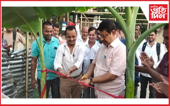বৰক্ষেত্ৰীত আদৰ্শ অংগনবাড়ী কেন্দ্ৰৰ আধাৰশিলা স্থাপন