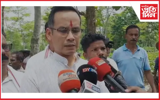 'বাগিচাই বাগিচাই কংগ্ৰেছ' : গৰঙা চাহ বাগিচাত সাংসদ গৌৰৱ গগৈ
