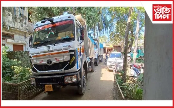কঠীয়াতলীত বালি ভৰ্ত্তি ডাম্পাৰ জব্দ