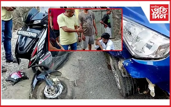 মহানগৰীত ভয়ংকৰ পথ দুৰ্ঘটনা : তীব্ৰ সংঘৰ্ষত দুফাল হ'ল স্কুটী
