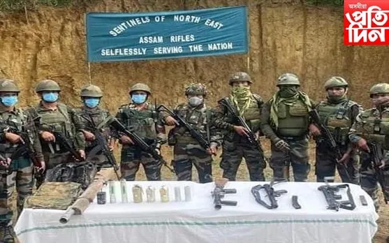 মণিপুৰত বুজন পৰিমাণৰ অস্ত্র-শস্ত্র জব্দ