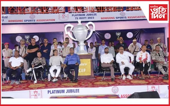 নগাঁৱত মহাৰজত জয়ন্তী স্বাধীনতা দিৱস কাপ ফুটবল আৰম্ভ...