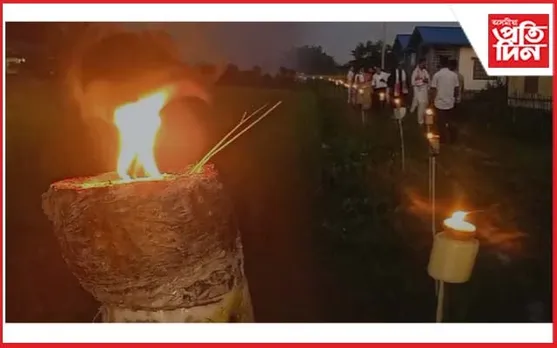 বিশ্বনাথ জিলা কৃষি বিভাগৰ উদ্যোগত কাতি বিহু উদযাপনঃ ১০১ গছি বন্তি প্ৰজ্বলন...