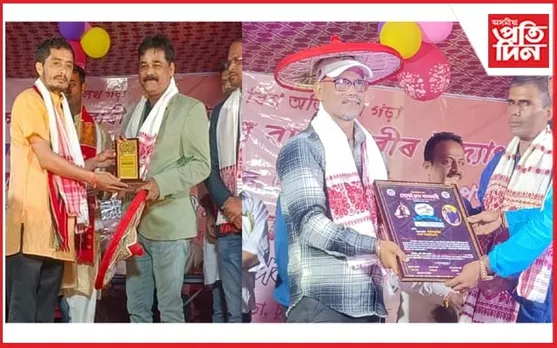 'প্ৰতিদিন টাইম'ৰ সাংবাদিক গগণ চহৰীয়া আৰু জ্যেষ্ঠ সাংবাদিক অনুপম চক্ৰৱৰ্তীলৈ 'ৰেনেচাঁ বঁটা'