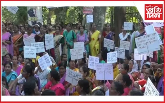 দৰং জিলা প্ৰাথমিক শিক্ষা বিষয়াৰ কাৰ্যালয়ত তলা ওলমালে প্ৰতিবাদকাৰীয়ে