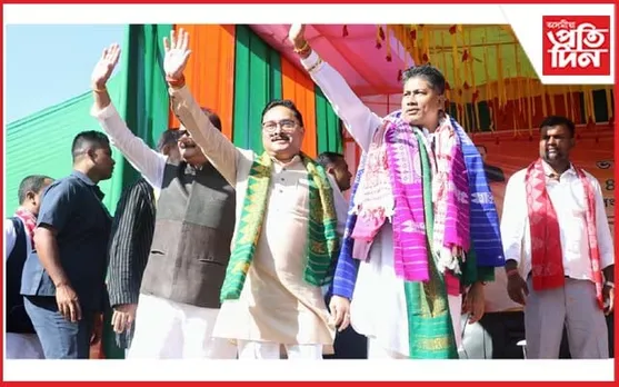 টংলা বিধানসভা সমষ্টিৰ বিশাল জনসভাত মন্ত্ৰী পীযুষ