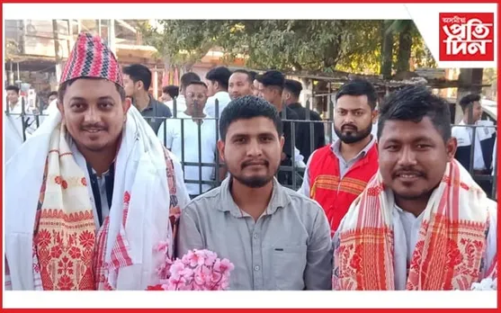 সদৌ অসম ছাত্ৰ সন্থাৰ দুই নেতাক ধেমাজিত উষ্ম আদৰণি... 