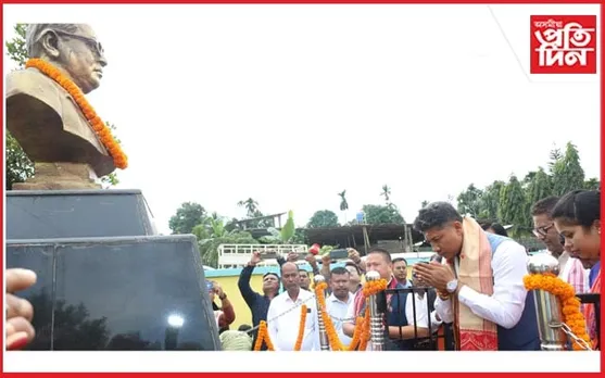 সোণাৰীত ড° বি. আৰ. আম্বেদকাৰ ভৱন উদ্বোধন পীযুষ হাজৰীকাৰ...