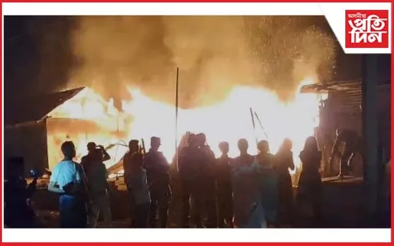 গোলাঘাটৰ আঠাবাৰীত অগ্নিকাণ্ড