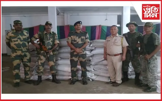 ভাৰত- বাংলাদেশ সীমান্তত মেঘালয় আৰক্ষী আৰু বিএন বিএছএফৰ যুটীয়া অভিযান