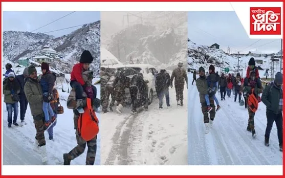 সেনাই উদ্ধাৰ কৰিলে চিক্কিমত আৱদ্ধ হৈ থকা প্ৰায় ৮০০ গৰাকী পৰ্যটকক