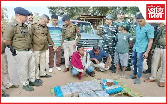 পুৰণা লাহৰিজানত বৃহৎ পৰিমাণৰ গাঞ্জা জব্দ