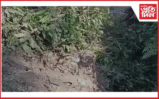 মথুৰাপুৰত গেছ পৰিবাহী পাইপ ফুটি গেছ নিৰ্গত