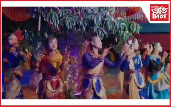 চাঙিনী থান সত্ৰত মিচিং জনগোষ্ঠীৰ যুৱক- যুৱতীসকলৰ দ্বাৰা ৰাসলীলা উদযাপন