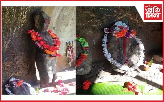 দক্ষিণ হাইলাকান্দিৰ বনাঞ্চলত আৱিষ্কাৰ হৈছে প্ৰাচীন ভাস্কৰ্যৰে পৰিপূৰ্ণ এখন পাহাৰ