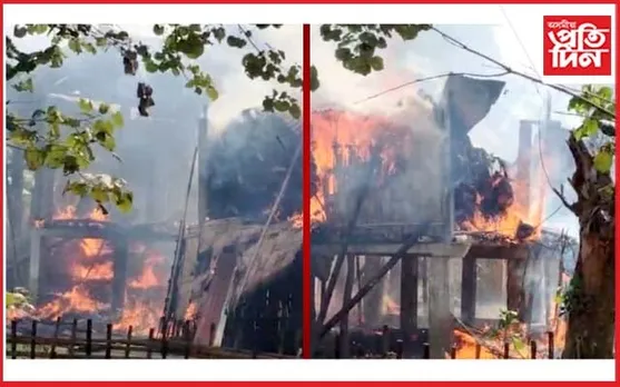 সোনাৰী চাপৰিত অগ্নিকাণ্ড