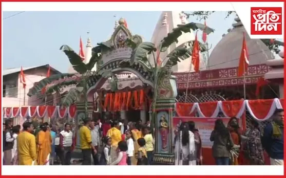ডবা শংখ ধ্বনিৰে মুখৰিত মঙলদৈ ৰাম জানকী মন্দিৰ 
