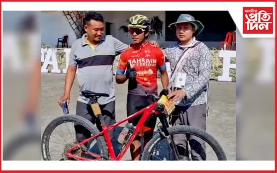 পাকে পাগা হৰ্ণবিল মহোৎসৱত এথলেটিকছ চাইকেল ৰেচিংত প্ৰথম স্থান দখল টাজুম ধৰেৰ 