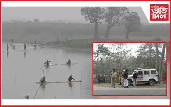 কাজিৰঙাৰ হালধীবাৰিত সমূহীয়া মৎস্য চিকাৰেৰে আৰক্ষীৰ সন্মুখতে ১৪৪ ধাৰা ভংগ
