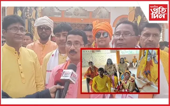 প্ৰাণ প্ৰতিষ্ঠা উপলক্ষে টেঙাখাতত শোভাযাত্ৰা