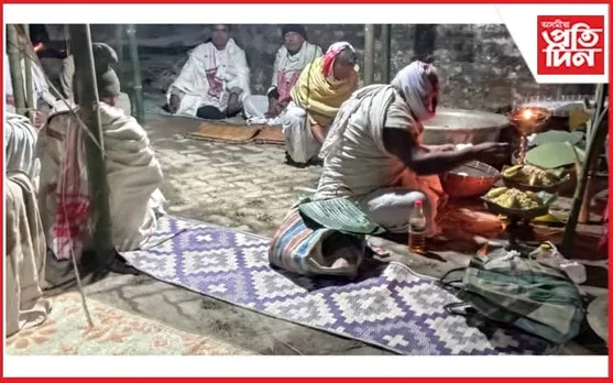 বটদ্ৰৱাত সত্ৰীয়া পৰম্পৰাৰে মাঘ বিহুৰ উৰুকা
