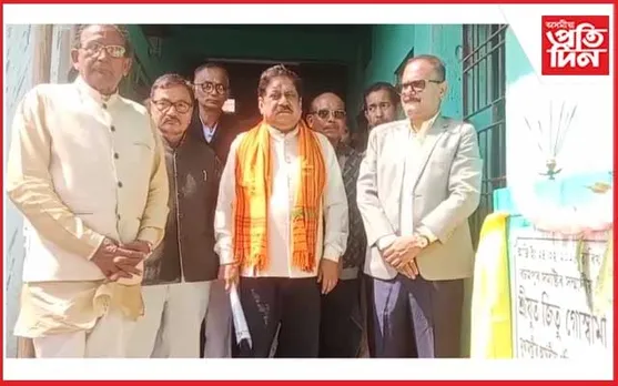 কঠীয়াতলী শংকৰদেৱ বিদ্যা নিকেতনৰ শ্ৰেণীকোঠাৰ শিলান্যাস
