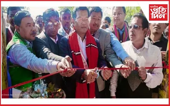 ঢকুৱাখনাত ১১কোটি ১৮ লাখ ব্যয়েৰে আধাৰশিলা স্থাপন