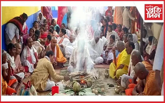 সমূহীয়া বিবাহেৰে উখল-মাখল দ-গাঁৱৰ নামঘৰ