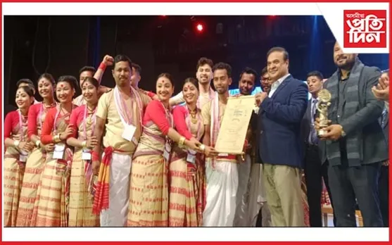 সাংস্কৃতিক মহাসংগ্ৰামত প্ৰথম স্থান বোকাখাতৰ গামখাৰু বিহু দলৰ