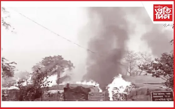 মৰিগাঁৱৰ বানমূৰীত মৰাপাটৰ গুদামত ভয়ংকৰ অগ্নিকাণ্ড