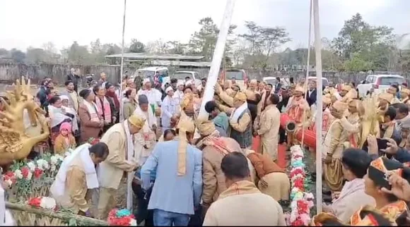 ধেমাজিত সদৌ অসম কোঁৱৰ বংশাৱলীৰ একাদশ সংখ্যক অধিৱেশনৰ লাইখুঁটা স্থাপন