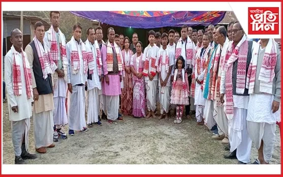 বটদ্ৰৱা থানৰ মাটি আৰু আকাশীগংগাৰ পানী লৈ ৰামৰায় কুটিৰলৈ সাংসদ প্ৰদ্যুৎ বৰদলৈৰ ধৰ্মীয় যাত্ৰা