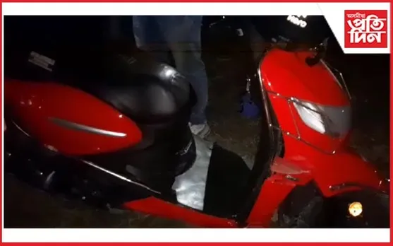 কাকপথাৰত অচিনাক্ত বাহনৰ খুন্দাত নিহত স্কুটি আৰোহী...