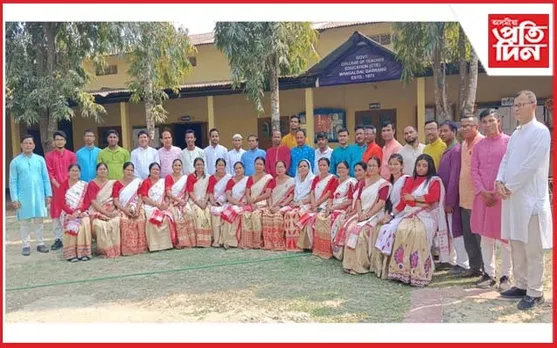 এখন আদৰ্শ মহাবিদ্যালয়ঃ প্ৰতি বুধবাৰে পৰিধান কৰে জাতীয় সাজ