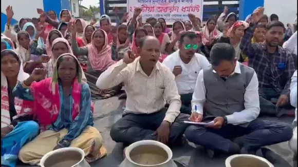 মৰিয়নিৰ চেলেংহাট গ্ৰেটাৰ পানী যোগান প্ৰকল্পৰ সন্মুখত ৰাইজৰ উত্তাল প্ৰতিবাদ...