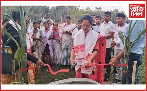বৰহোলাত ১২ টা প্ৰকল্পৰ নিৰ্মাণকাৰ্য শুভাৰম্ভ ঠেঙাল কছাৰী পৰিষদৰ
