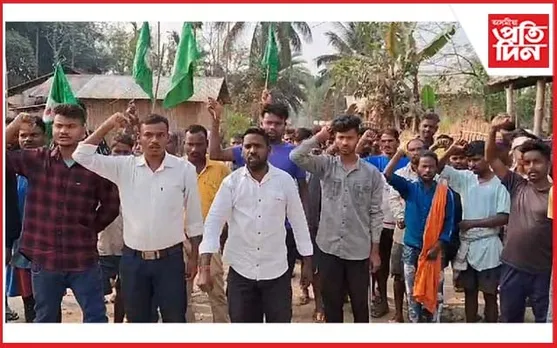 তিতাবৰত চাহ শ্ৰমিক, আটছাৰ তপন গগৈৰ বিৰুদ্ধে প্ৰতিবাদ...