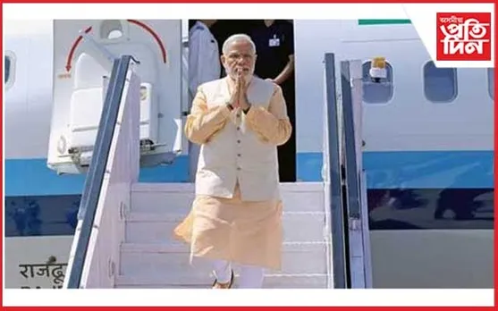 অসমৰ ভূমিত পদাৰ্পণ প্ৰধানমন্ত্ৰী নৰেন্দ্ৰ মোডীৰ