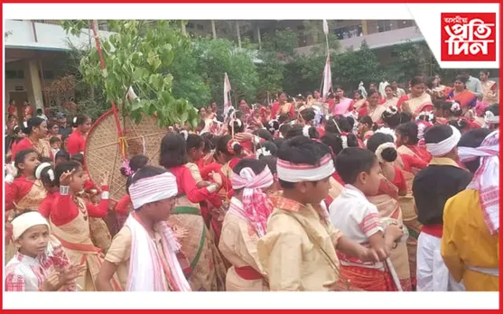 ৰঙিয়া শংকৰদেৱ শিশু নিকেতনত ৰঙালী বিহু উদযাপন