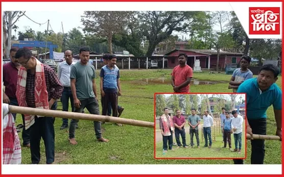 মথুৰাপুৰত আছুৰ মুকলি বিহুৰ লাইখুঁটা স্থাপন