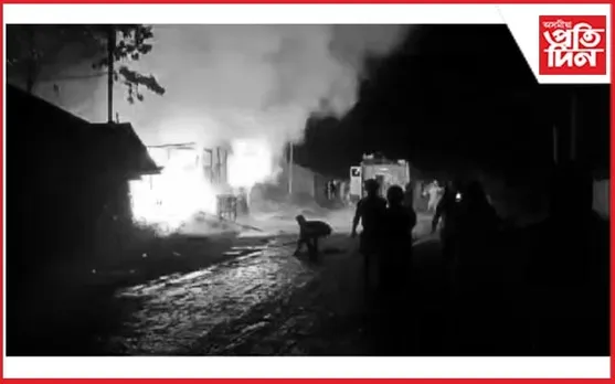 দুলীয়াজানত অগ্নিকাণ্ডঃ অগ্নি নিৰ্বাপক বাহিনীৰ বাহনো দুৰ্ঘটনাগ্ৰস্ত...