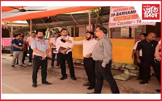 নগাঁৱত নিৰ্বাচনী পৰিস্থিতিৰ বুজ ল'লে ৰাজ্যিক মুখ্য নিৰ্বাচনী  অনুৰাগ গোৱেলে