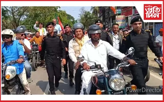 পৰিমল শুক্লবৈদ্যৰ সমৰ্থনত শিলচৰত সোণোৱালৰ বাইক ৰেলী
