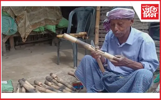 মথুৰাপুৰৰ ভূপেন গগৈ হাতৰ পৰশত প্ৰাণ পাই উঠিছে থলুৱা বাদ্যই...