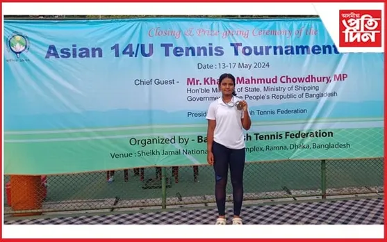 ১৪ বছৰ অনুৰ্ধ এছিয়ান টেনিছ টুৰ্ণামেণ্টত অসমৰ নঈম হুছেইনৰ খিতাপ দখল