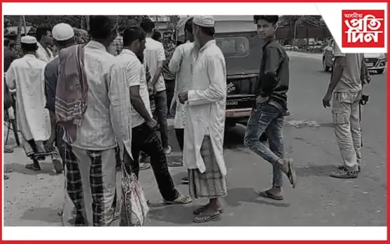 শান্তিজান বজাৰৰ সন্মুখত ভয়ংকৰ পথ দুৰ্ঘটনা : নিহত এজন
