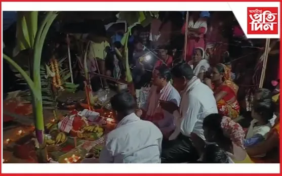 ৰঙাপৰাৰ কলনী চাহ বাগিচাত ভেকুলী বিয়া