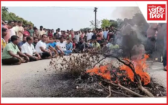 তামাৰহাটত ডাম্পাৰৰ খুন্দাত নিহত এজনঃ উত্তেজিত ৰাইজৰ প্ৰতিবাদ
